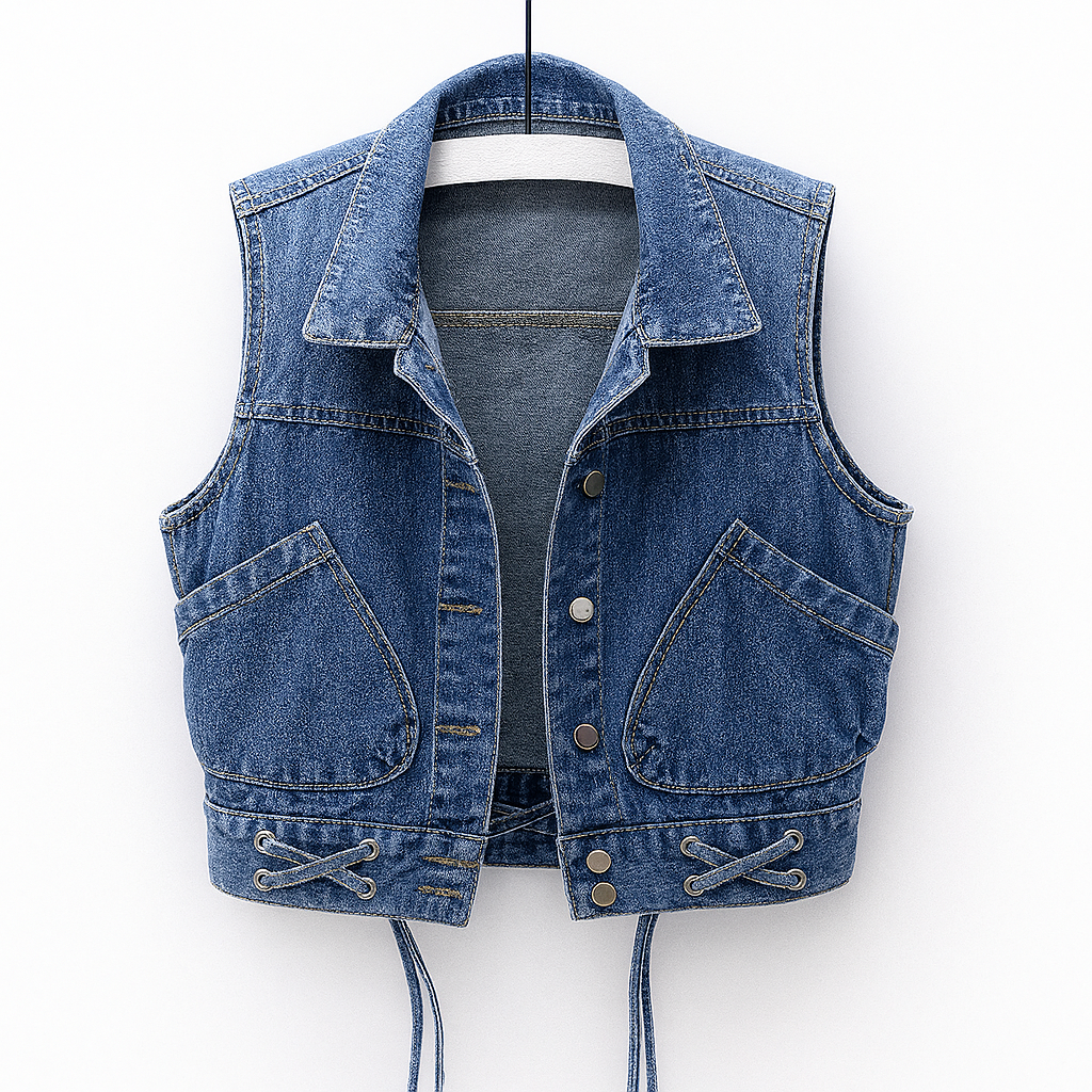 Ärmellose leichte Damen-Jeansweste