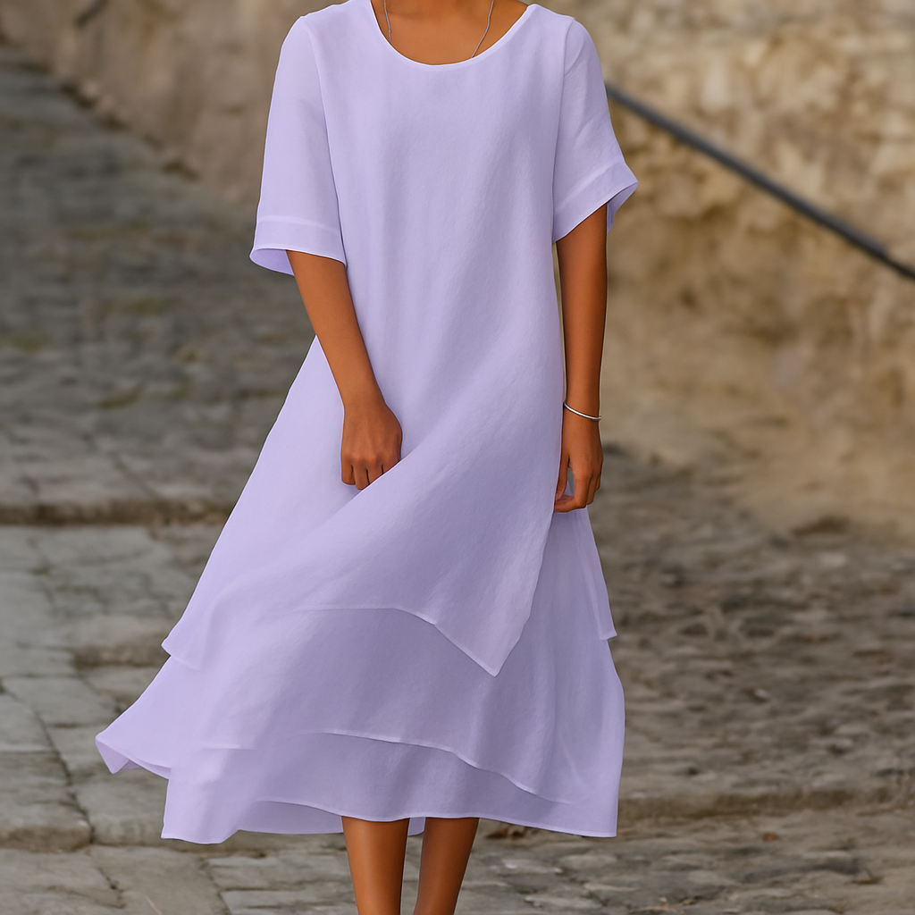 Schickes Block-Slit-Kleid – mühelose moderne Eleganz