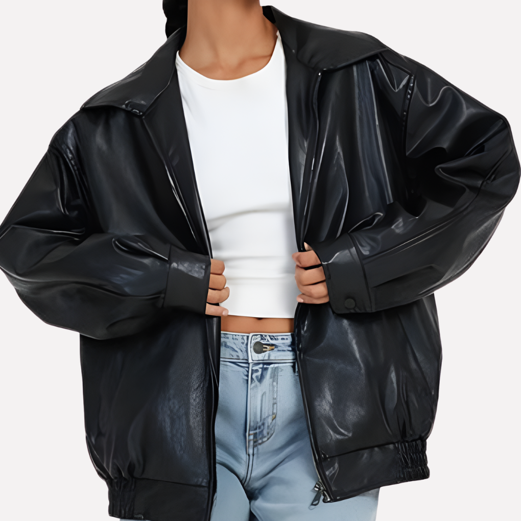 Damen Oversized Bomberjacke