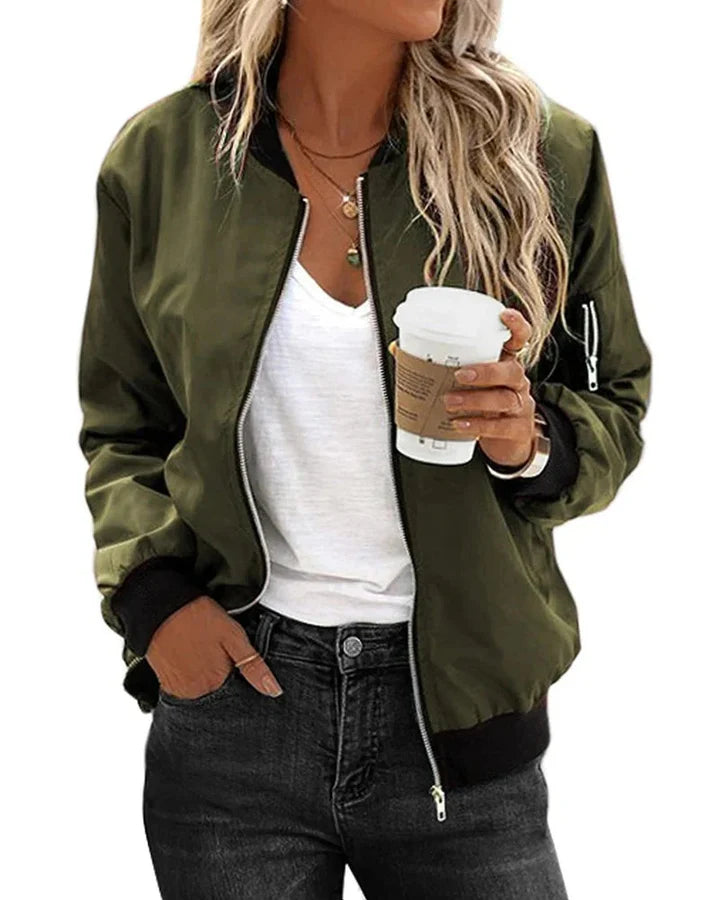 Klassische Damen-Bomberjacke