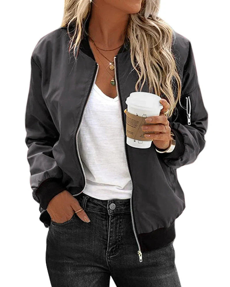Damen klassische Bomberjacke