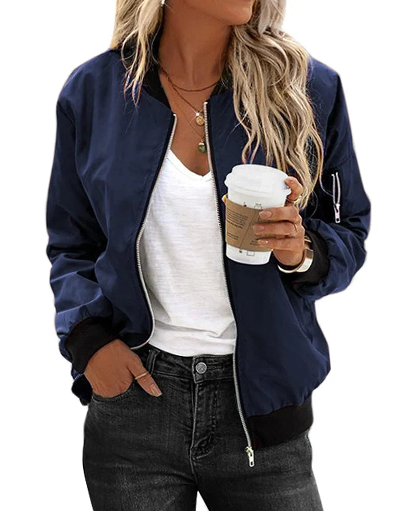 Damen klassische Bomberjacke