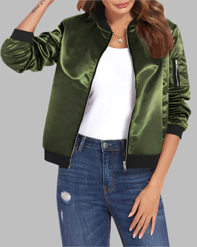 Damen klassische Bomberjacke