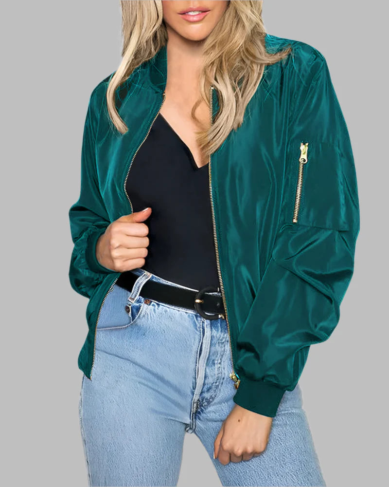Damen klassische Bomberjacke