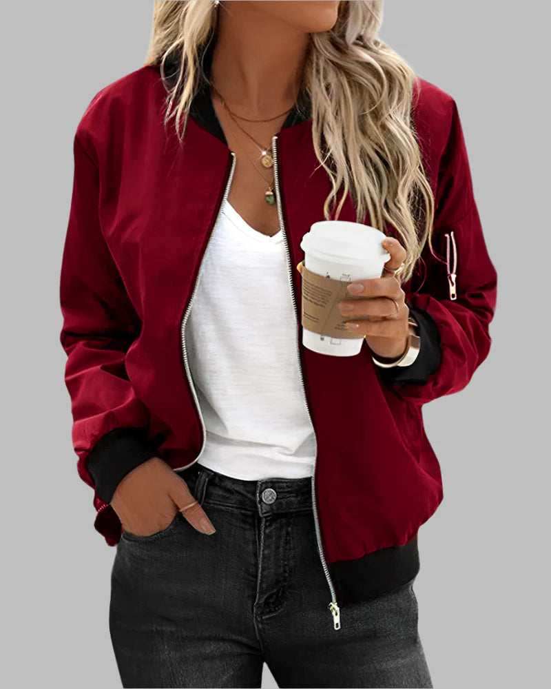 Damen klassische Bomberjacke