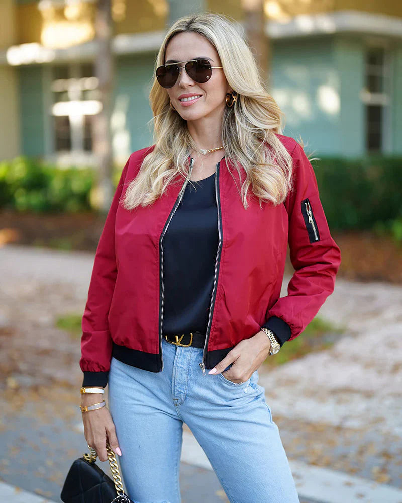 Damen klassische Bomberjacke