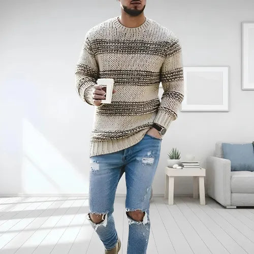 Herren Eleganter Gemütlicher Strickpullover