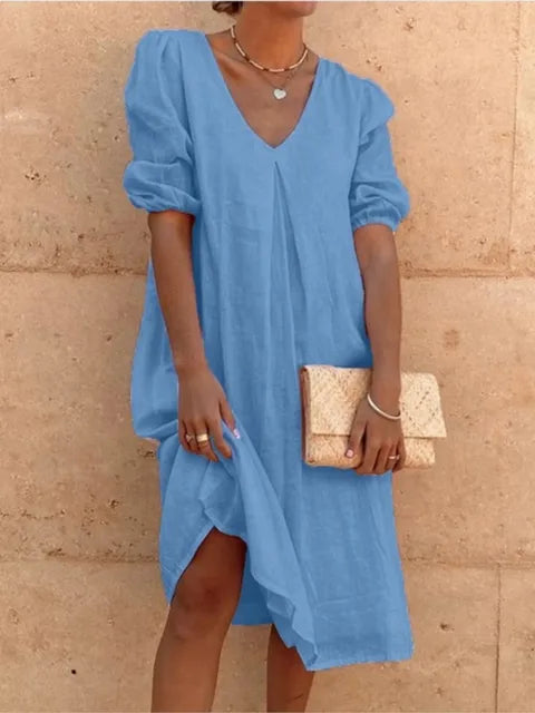 Elegantes Sommerkleid mit Häkelspitze und femininer A-Linie