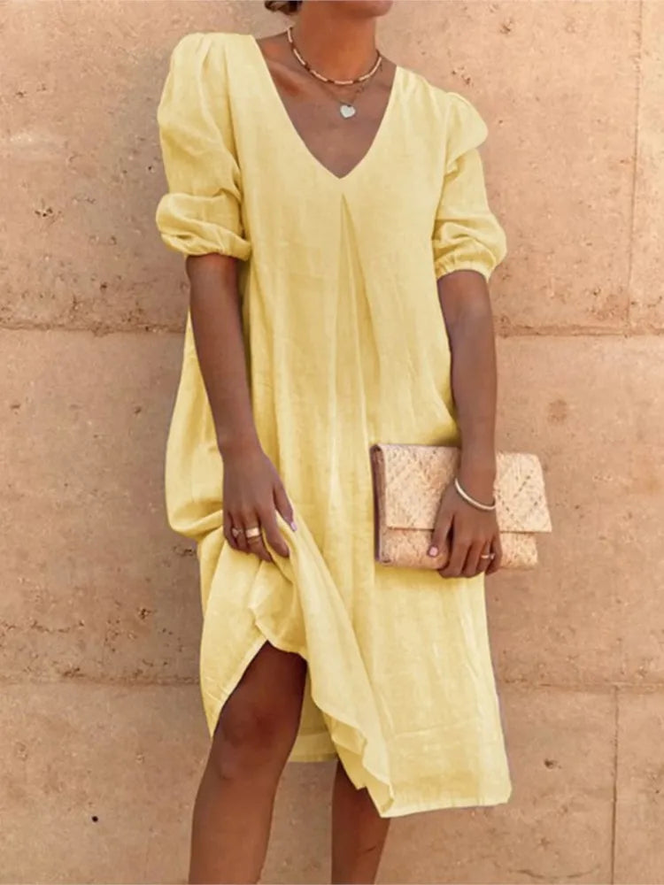 Elegantes Sommerkleid mit Häkelspitze und femininer A-Linie