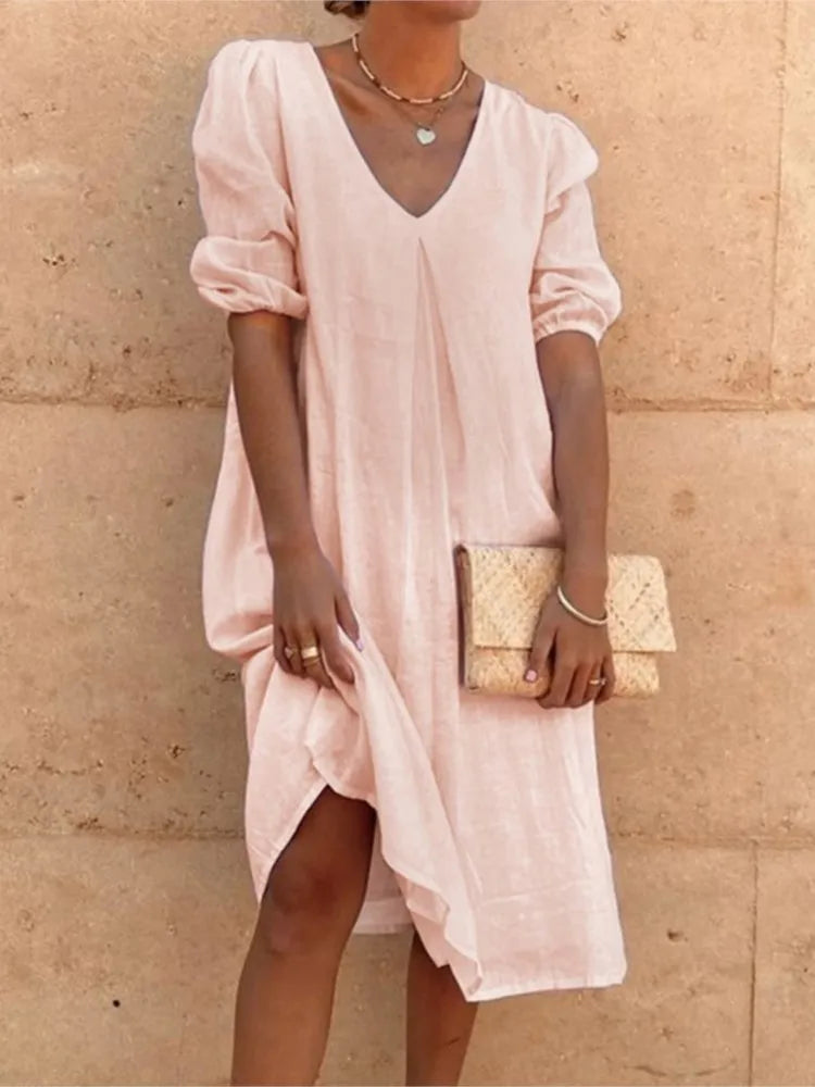 Elegantes Sommerkleid mit Häkelspitze und femininer A-Linie