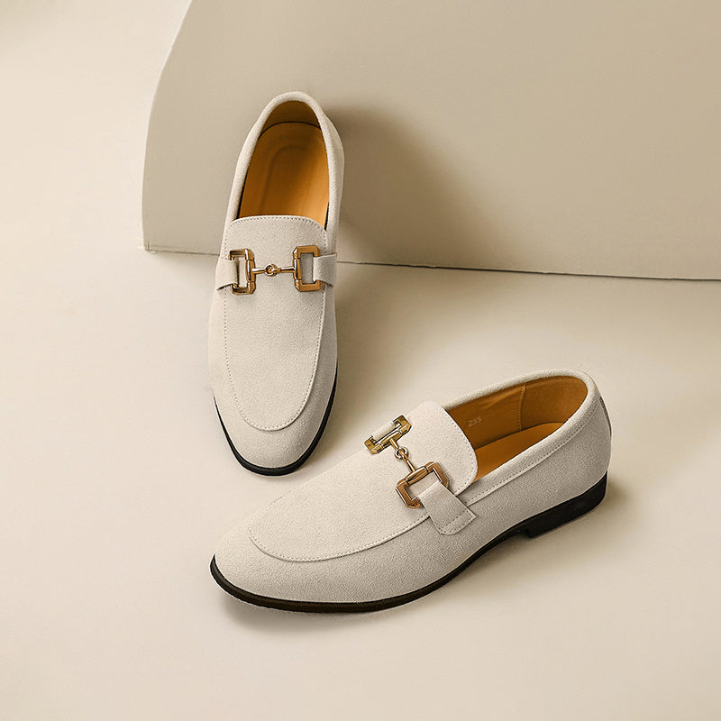 Herren-Wildleder-Loafer mit Horsebit-Detail