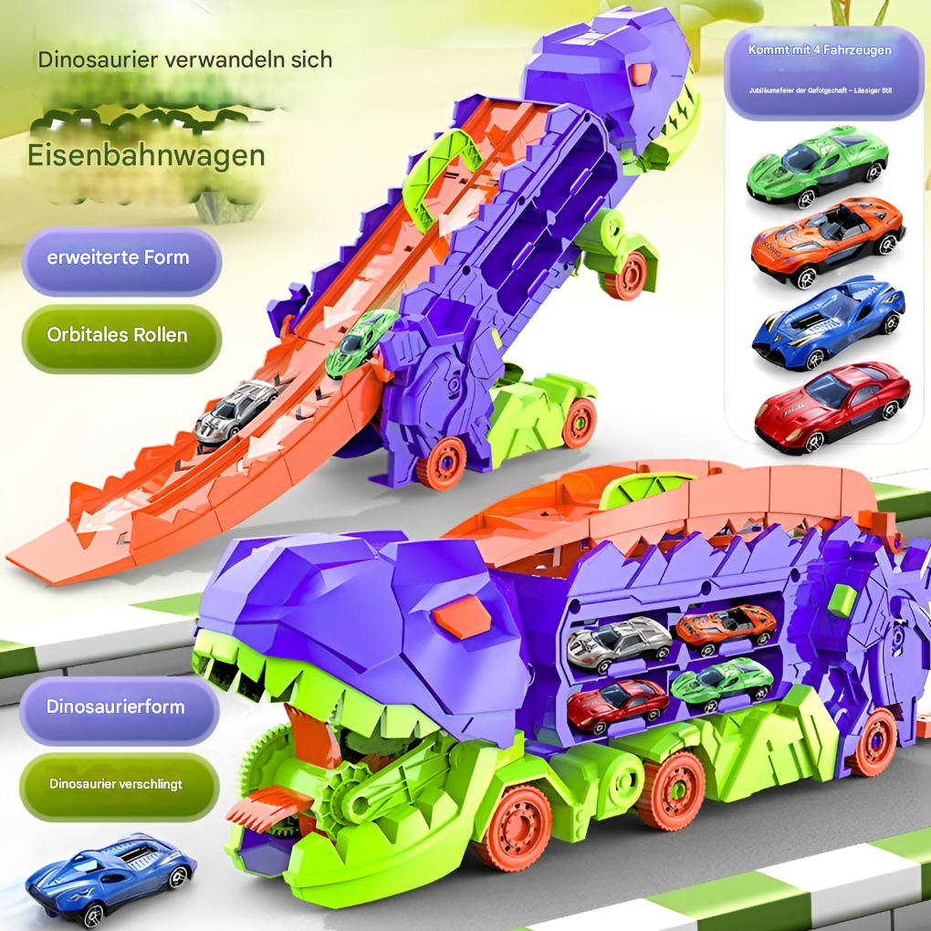 Dino City Transporter – Rennstrecke und verwandelbarer Truck