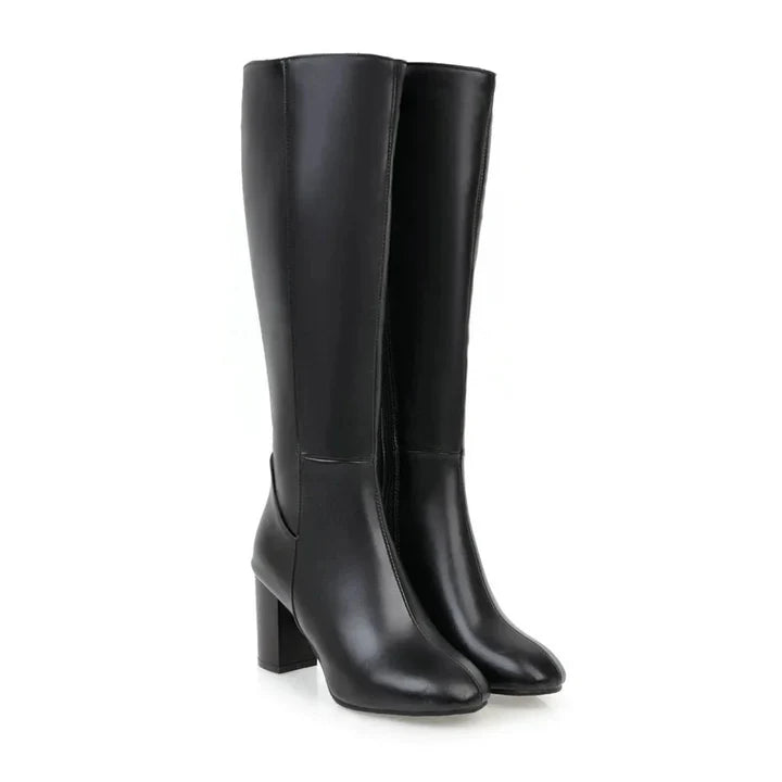 Elegante Stiefel mit Absatz und Reißverschluss