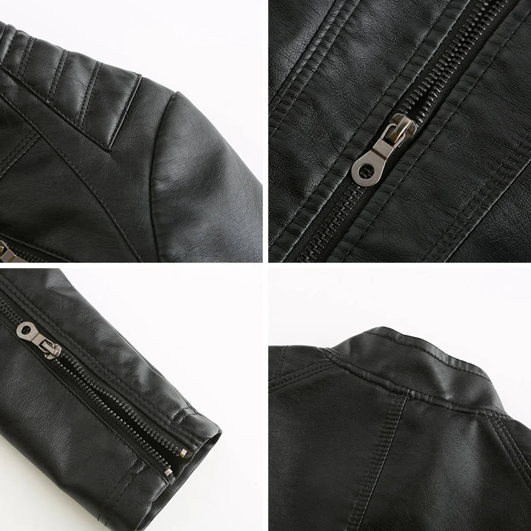 Stilvolle Damen-Lederjacke im Biker-Stil
