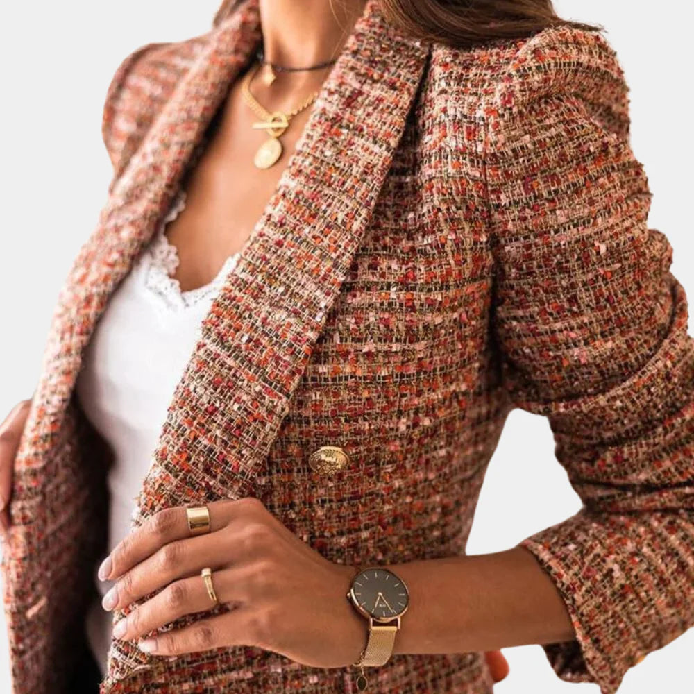 Stylischer Damen Blazer mit klassischem Karomuster