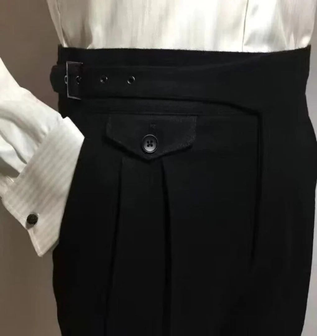 Herren Wollhose mit Gürtel