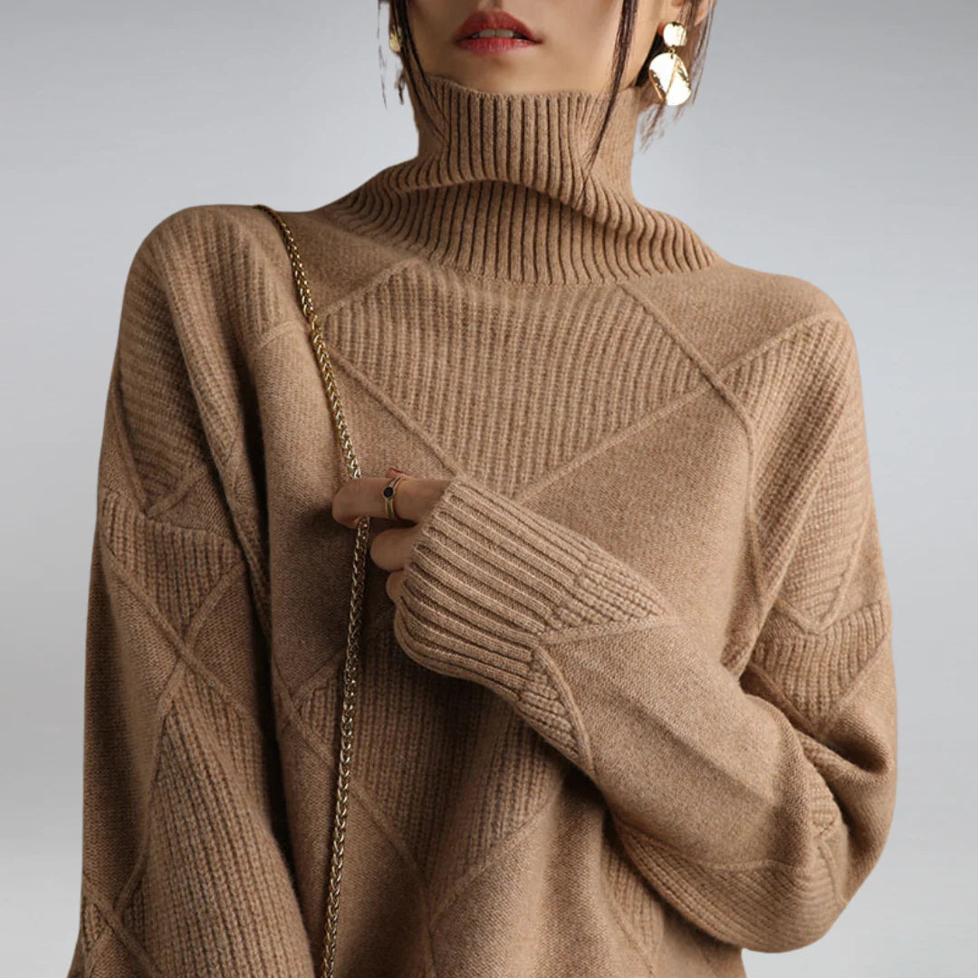 Luxuriöser Rollkragenpullover aus Kaschmir für Damen