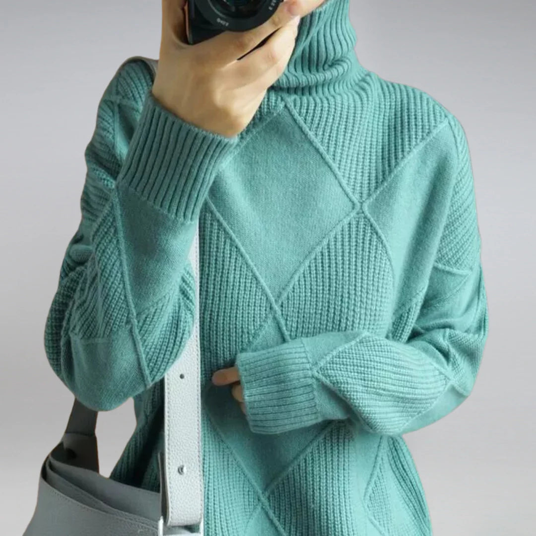 Luxuriöser Rollkragenpullover aus Kaschmir für Damen