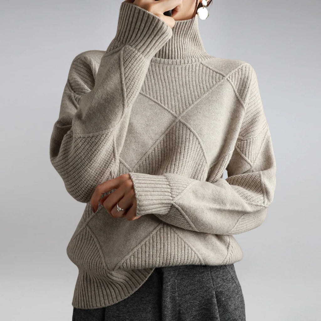 Luxuriöser Rollkragenpullover aus Kaschmir für Damen