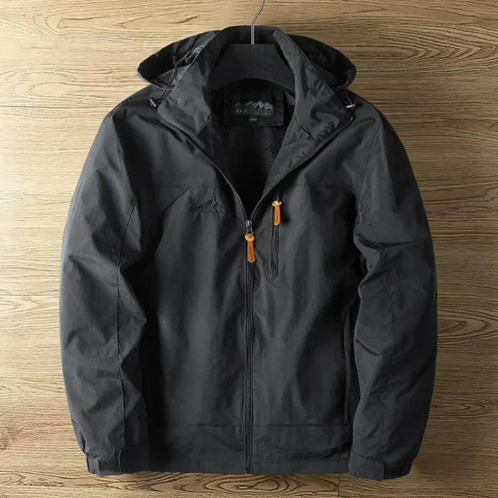 Wasserdichte, atmungsaktive Outdoorjacke mit Kapuze für Herren