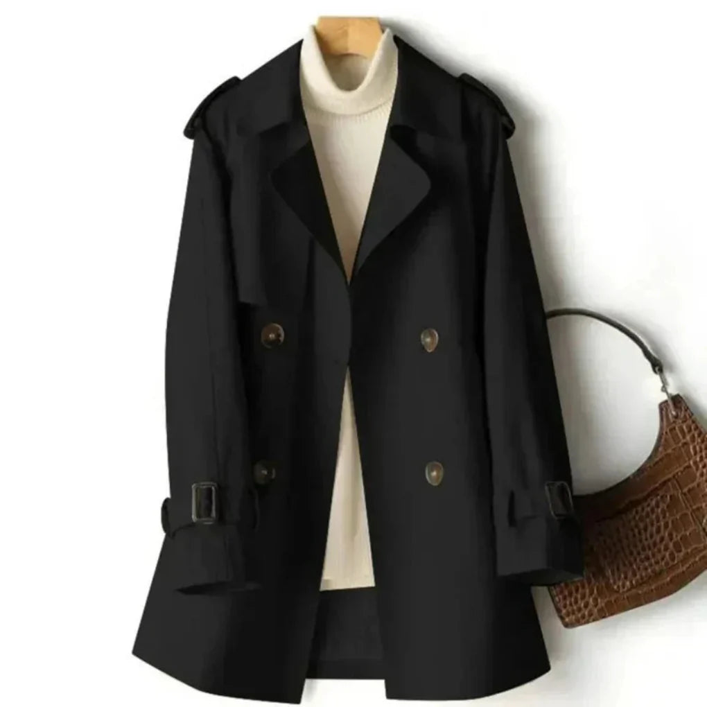 Klassischer zweireihiger Trenchcoat für Damen