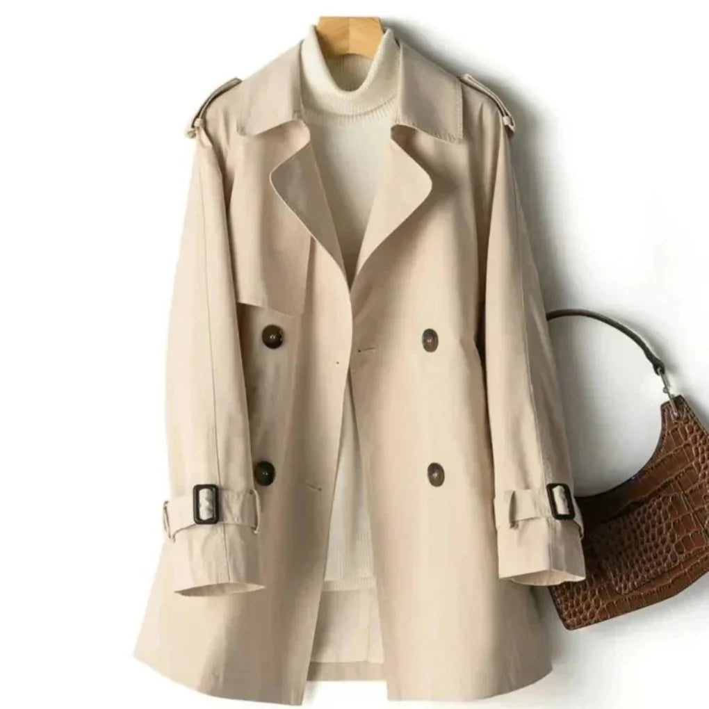 Klassischer zweireihiger Trenchcoat für Damen