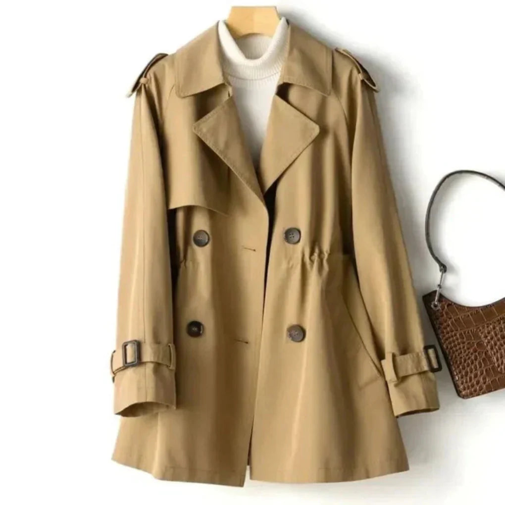 Klassischer zweireihiger Trenchcoat für Damen