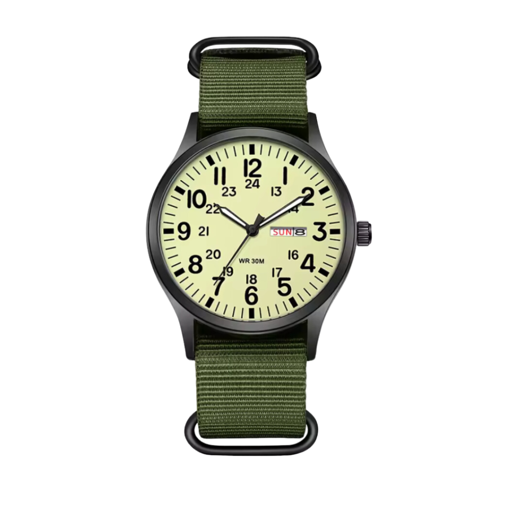 Robuste Outdoor-Uhr im Military-Stil