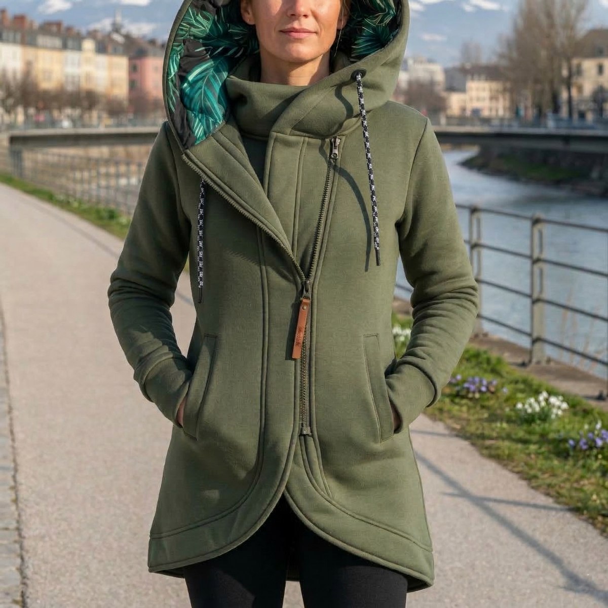 Damen Elegante Getaillierte Herbstjacke