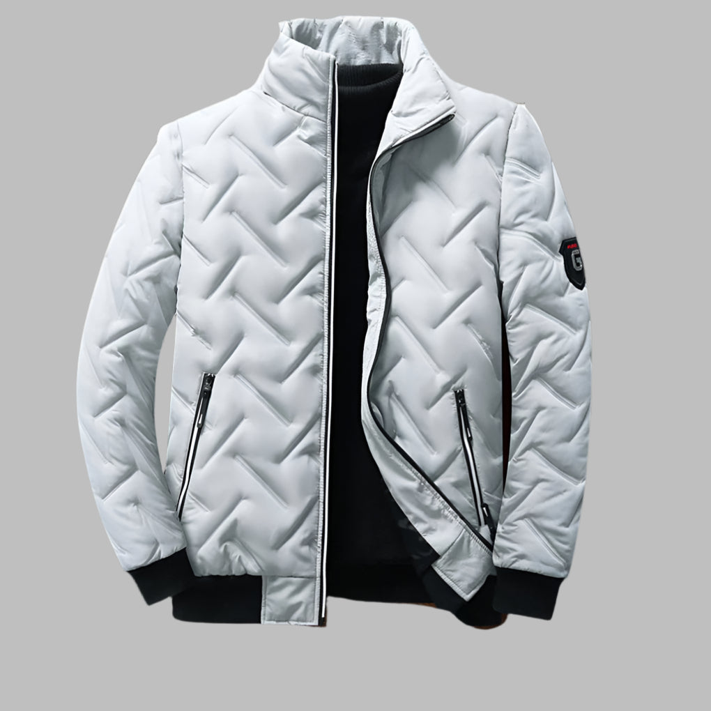 Herren-Windjacke mit durchgehendem Reißverschluss