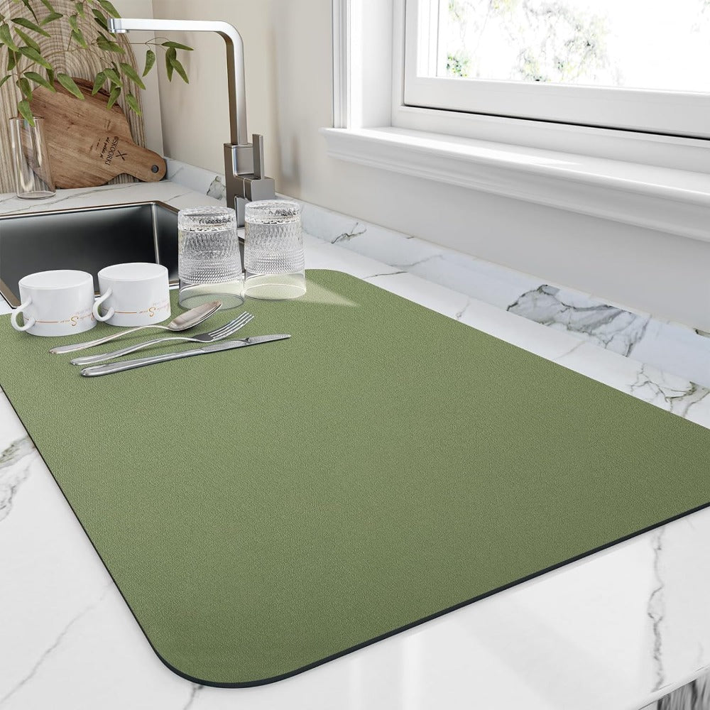 Schnell trocknende Küchen-Abtropfmatte aus Diatomeenerde