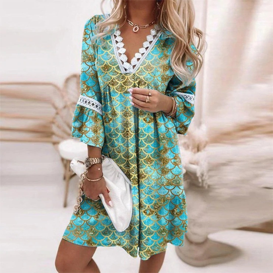 Boho Sommerkleid mit Häkeldetails
