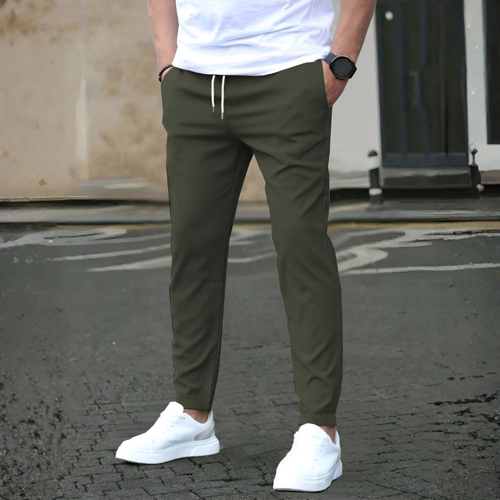 Slim Fit Hose mit Kordelzug für Herren