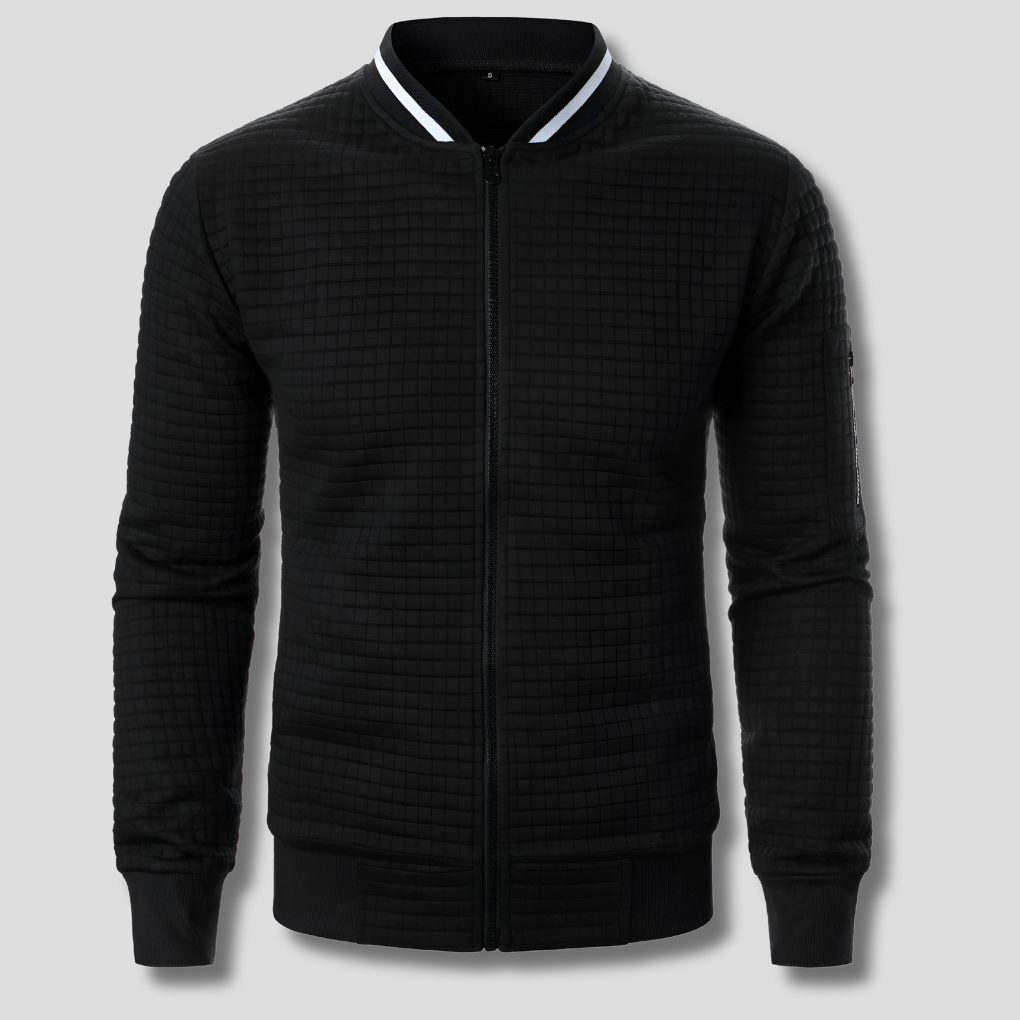 Bequemer und warmer Herrenpullover mit Reißverschluss