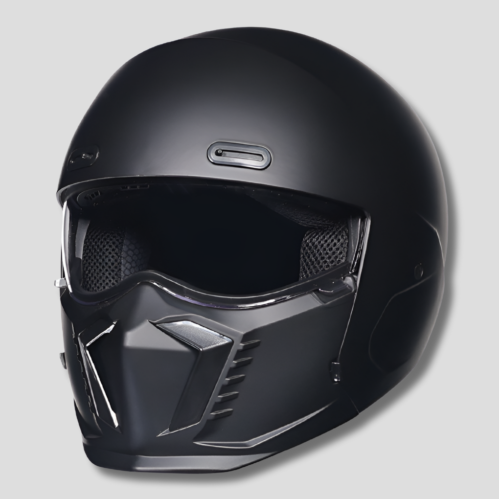 Motorradhelm im Retro-Look mit Visier