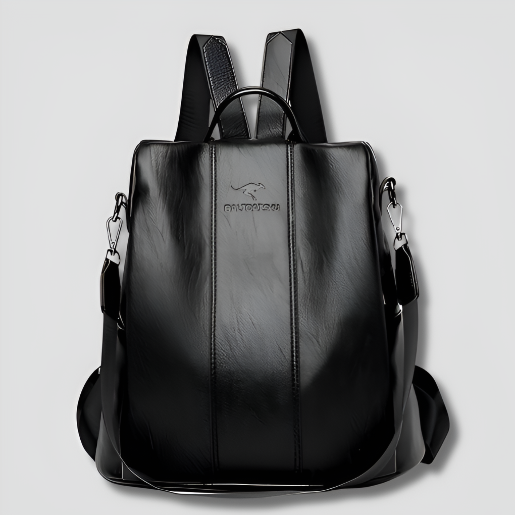 Diebstahlsicherer Lederrucksack für stilvolle Frauen