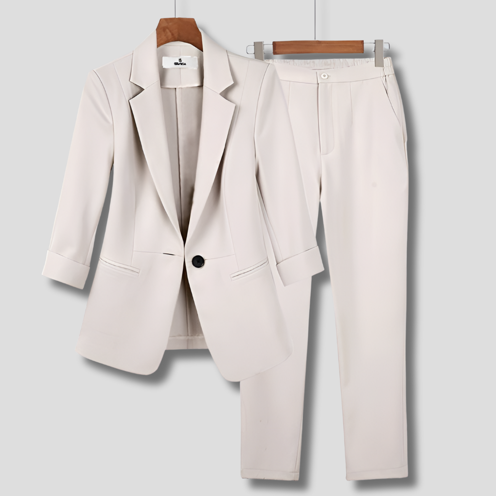 Formelles Anzug-Set für Damen mit Blazer und Hose