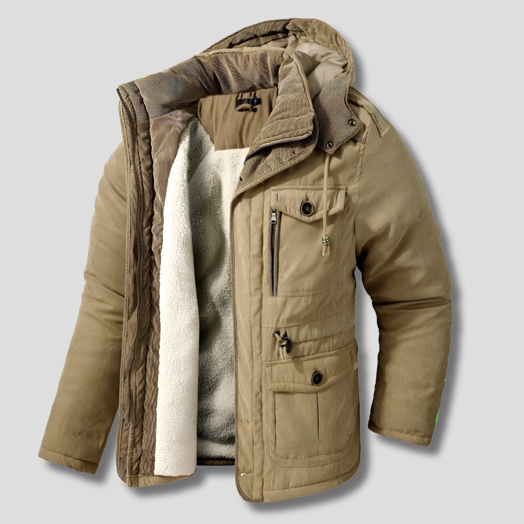 Herren-Winterjacke mit mehreren Taschen – Vielseitiges Design für kaltes Wetter