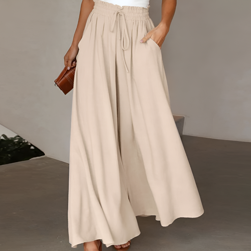 Lässige Sommerrockhose mit elastischer Taille