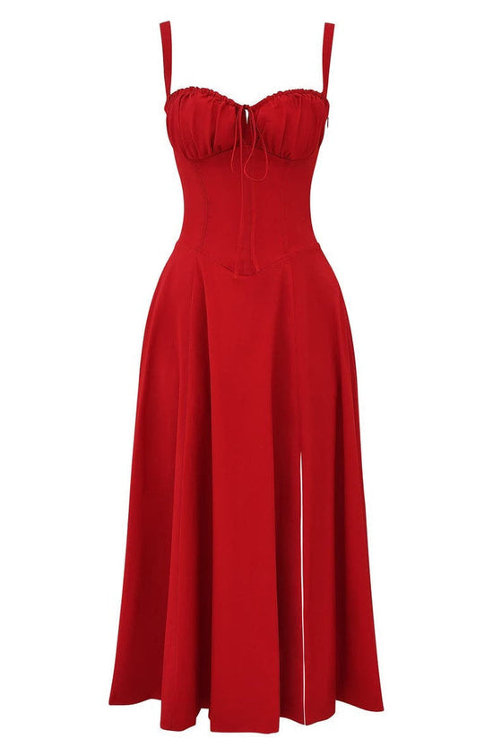 Taillenformendes Kleid mit Blumenmuster