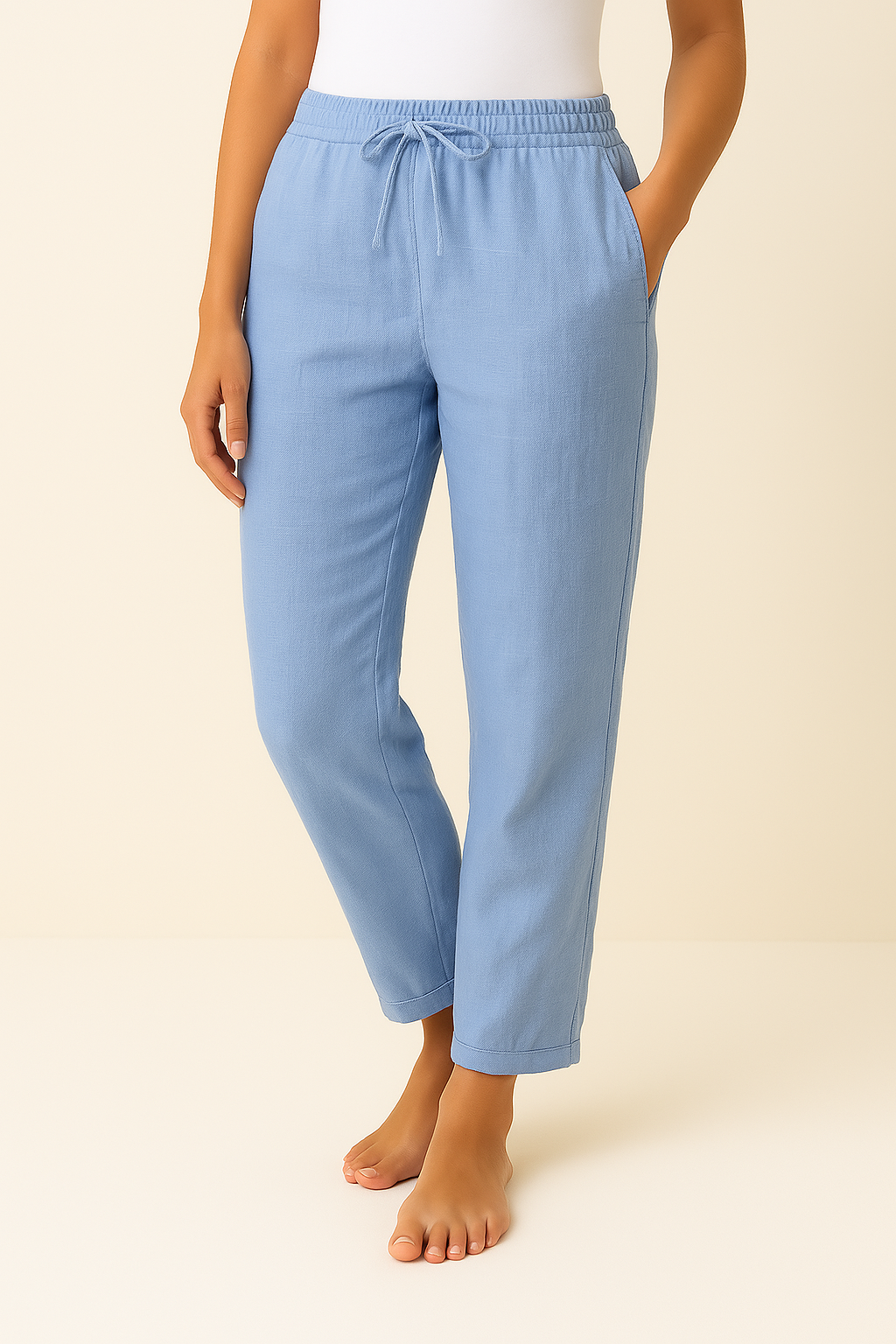 Linnea – Damenhose aus Leinenmischung mit klassischem Schnitt