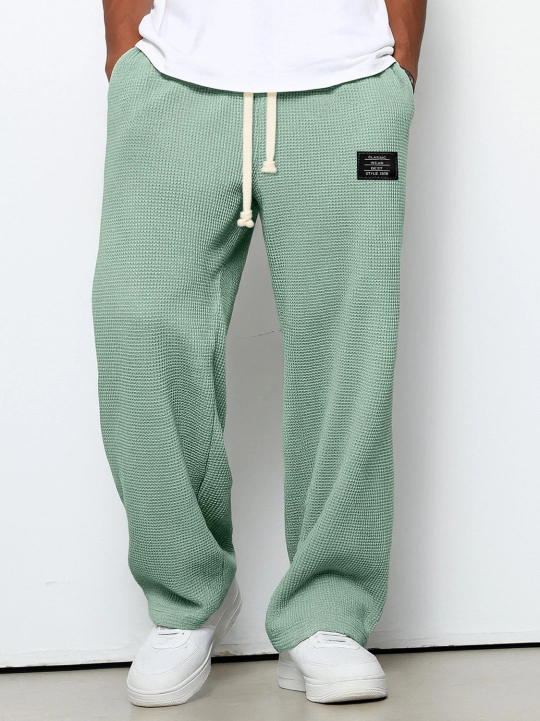 Herren Elegante Weite Hose mit Verstellbarem Bund