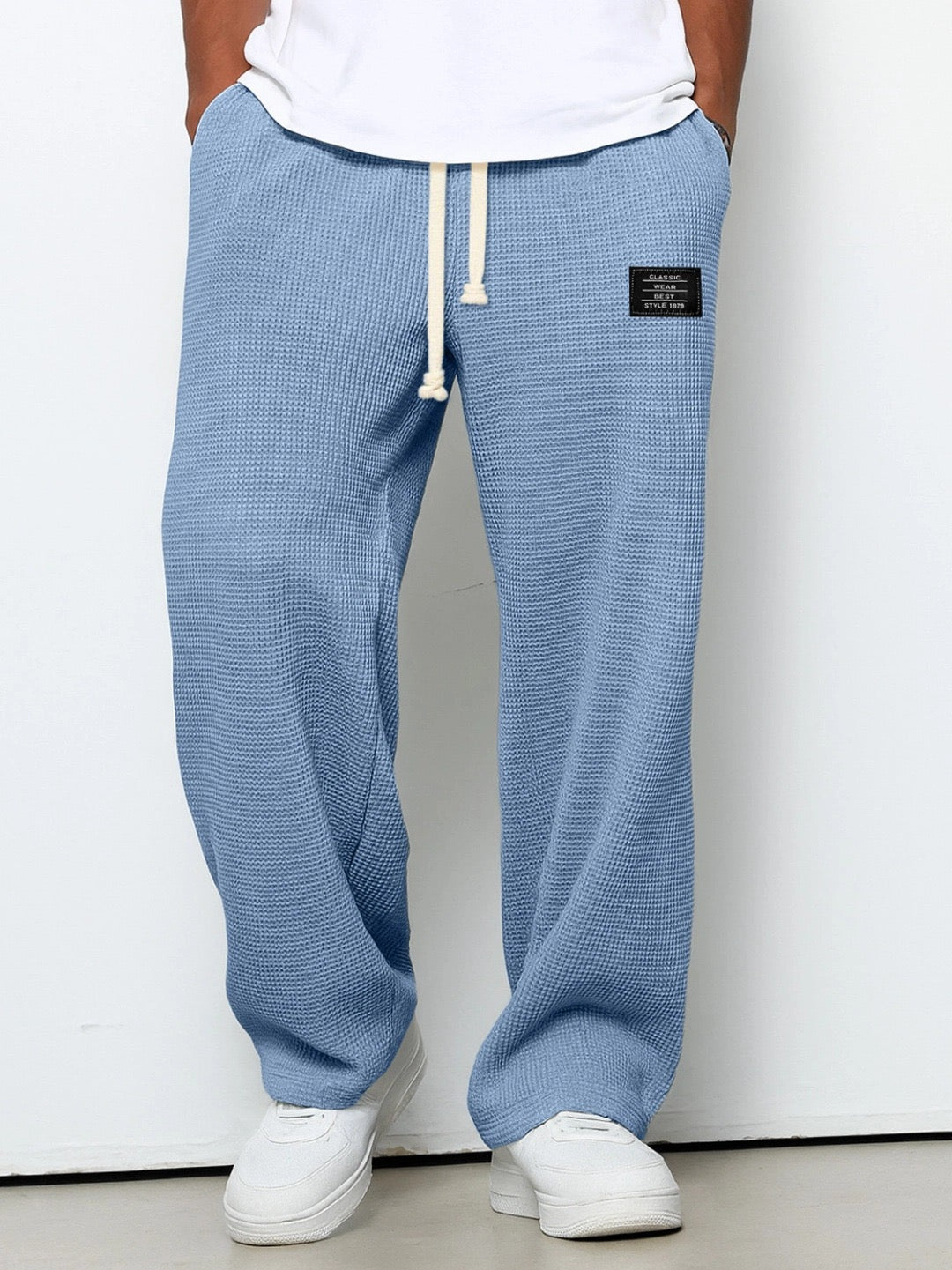 Herren Elegante Weite Hose mit Verstellbarem Bund