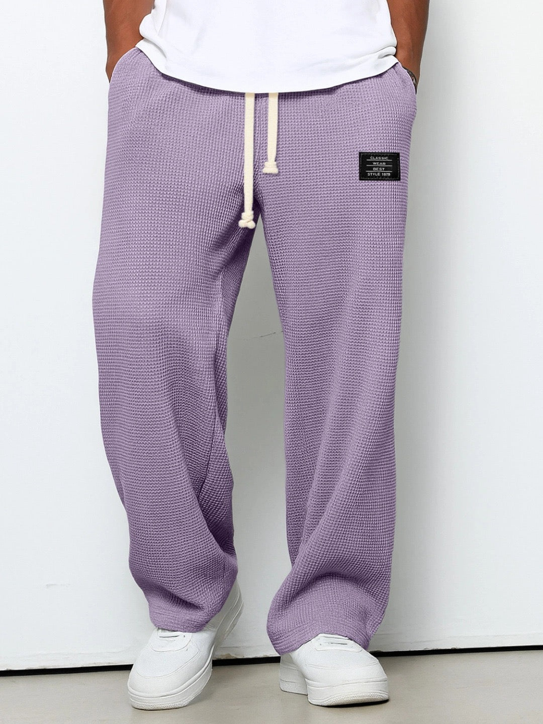 Herren Elegante Weite Hose mit Verstellbarem Bund