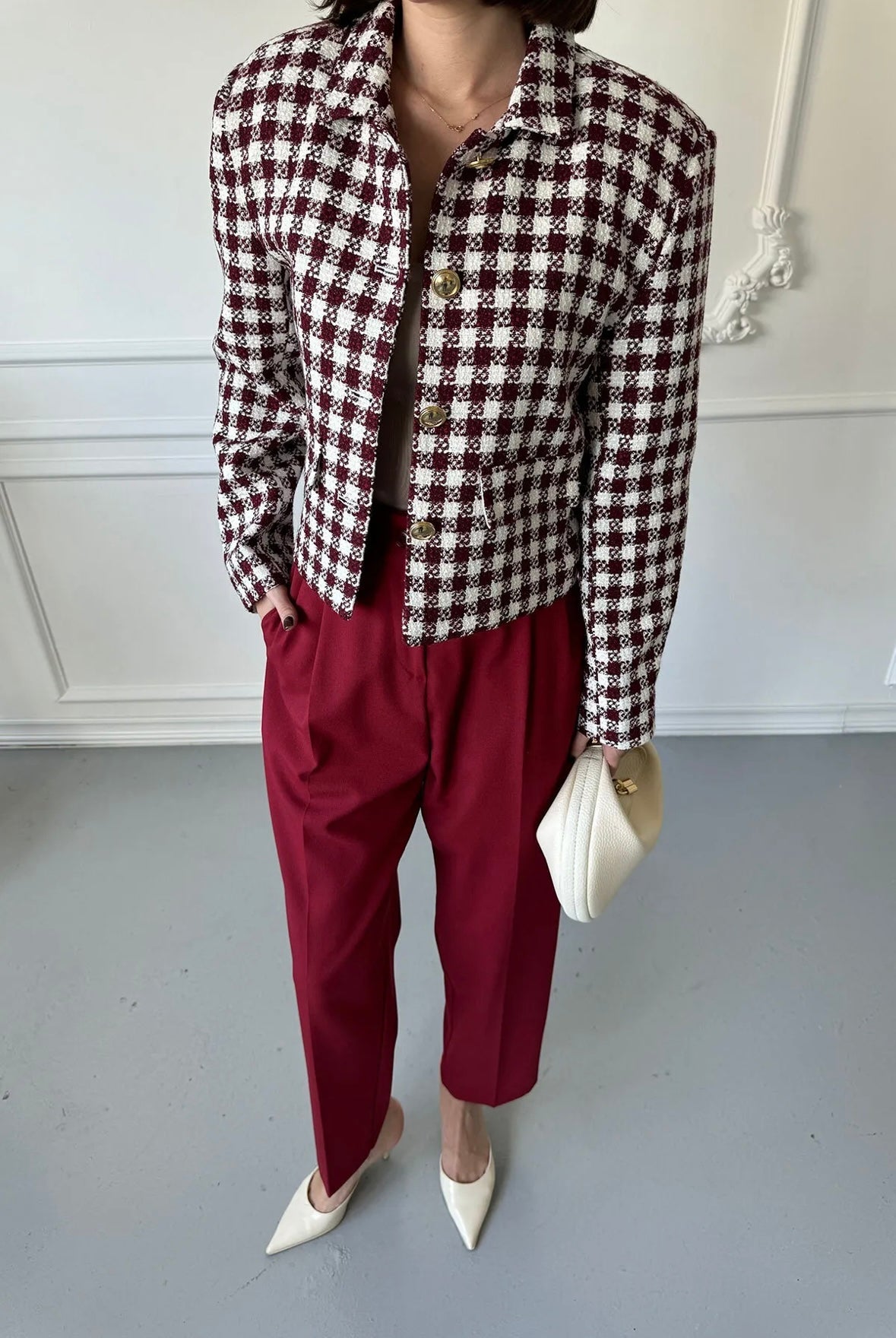 Damen Elegante Slim-Fit-Anzughose
