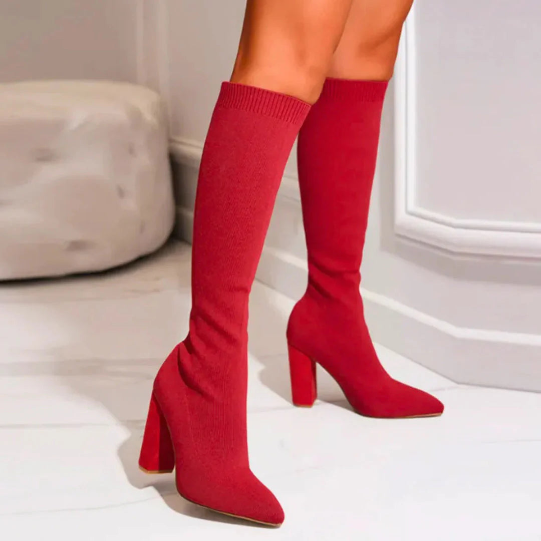 Kniehohe Stretchstiefel für Damen Mühelose Eleganz mit alltäglichem Komfort