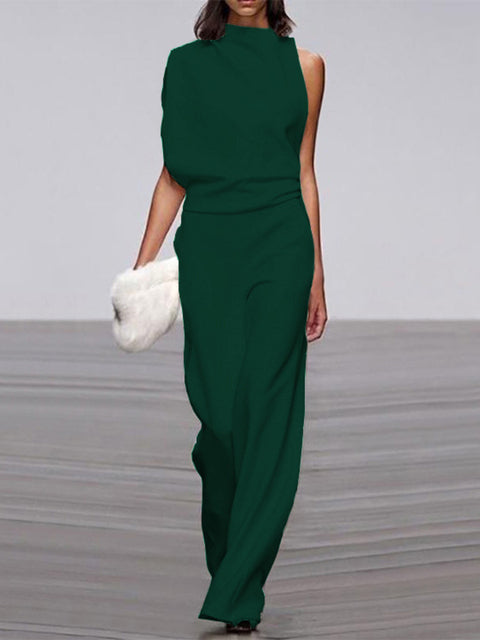 Ärmelloser Jumpsuit mit offenem Rücken Mühelose Eleganz mit einem modernen Twist