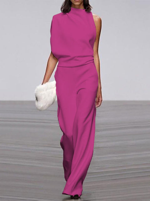 Ärmelloser Jumpsuit mit offenem Rücken Mühelose Eleganz mit einem modernen Twist