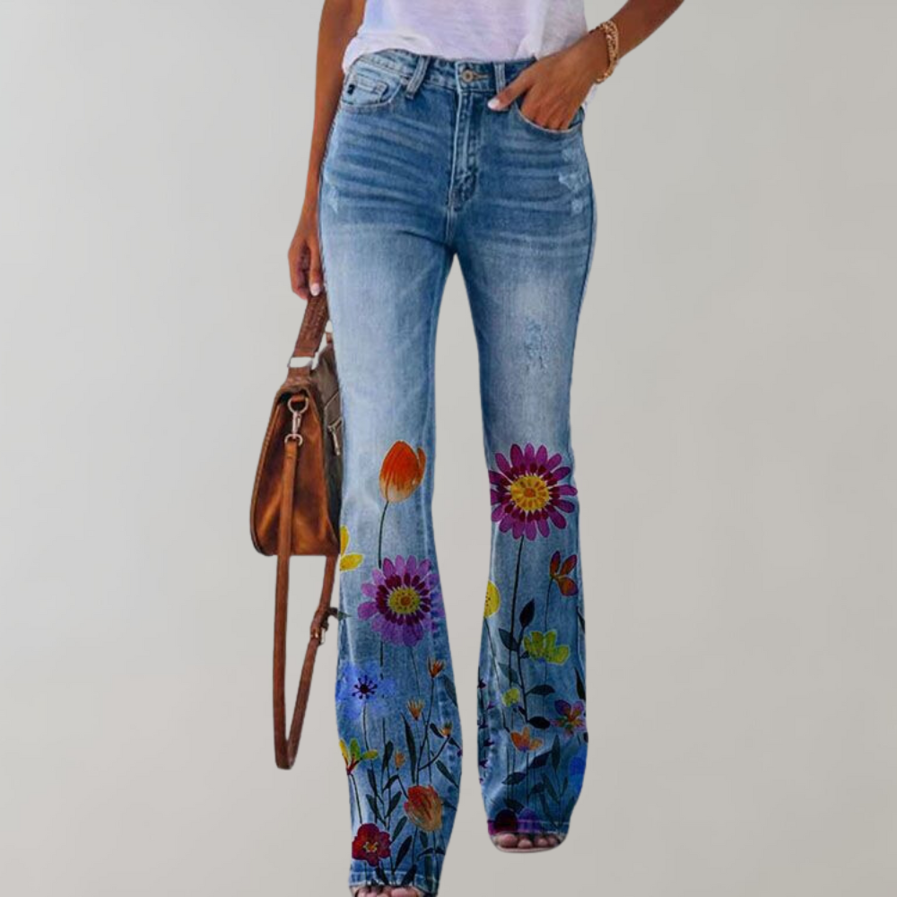 Flare-Design-Jeanshose für Damen