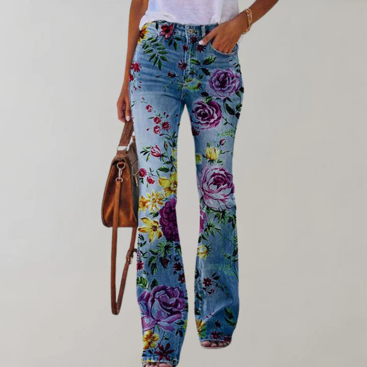 Flare-Design-Denimhose für Damen